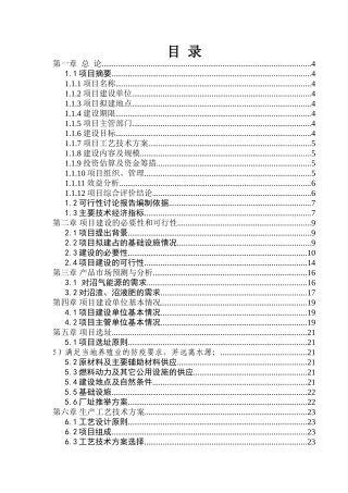 畜牧养殖场大型沼气工程建设项目可行性研究报告书