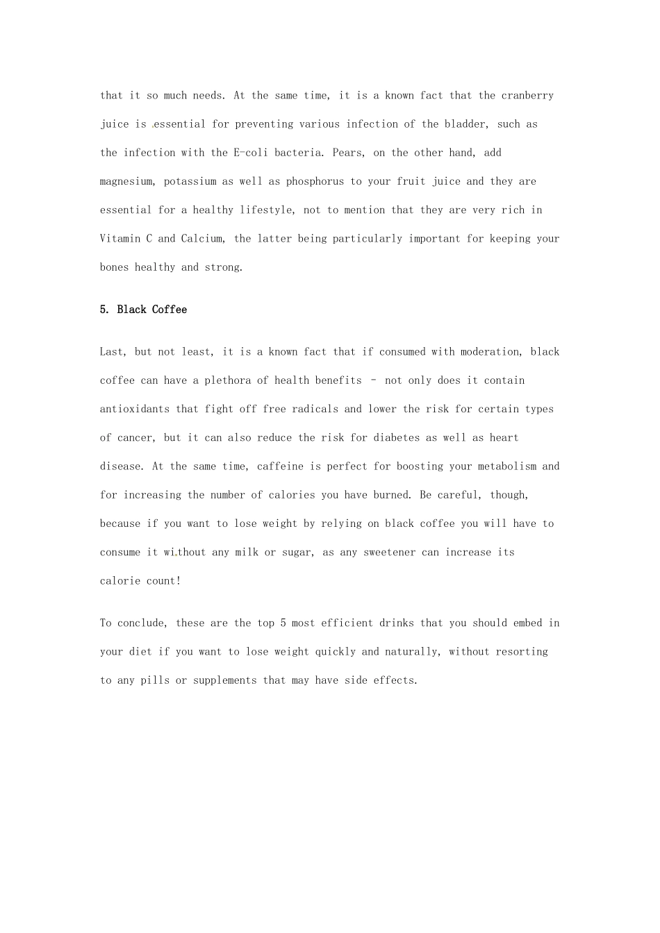 （每日一读）2014年高考英语8月考前突破 阅读理解能力 文化教育 5款有效的减肥饮品素材_第3页