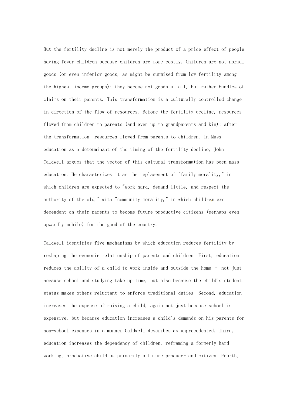 （每日一读）2014年高考英语8月考前突破 阅读理解能力 文化教育 儿童出生率降低因贡献不如以前素材_第2页