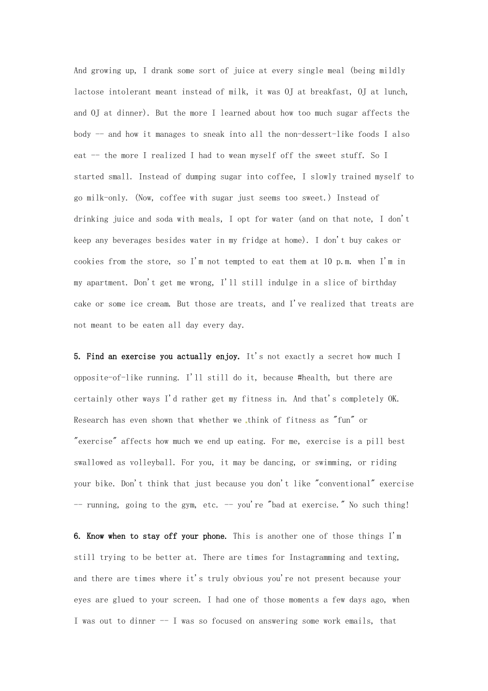 （每日一读）2014年高考英语8月考前突破 阅读理解能力 文化教育 九个健康的生活方式素材_第2页