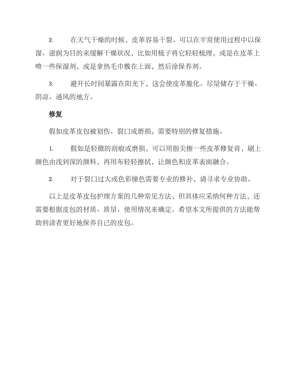 皮革皮包护理方案_第2页