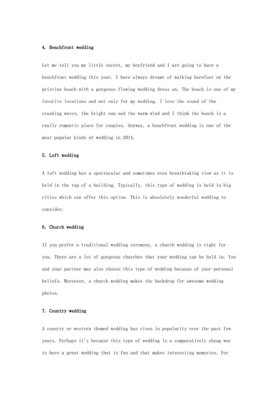 （每日一读）2014年高考英语8月考前突破 阅读理解能力 文化教育 七种最流行的婚礼仪式素材_第2页