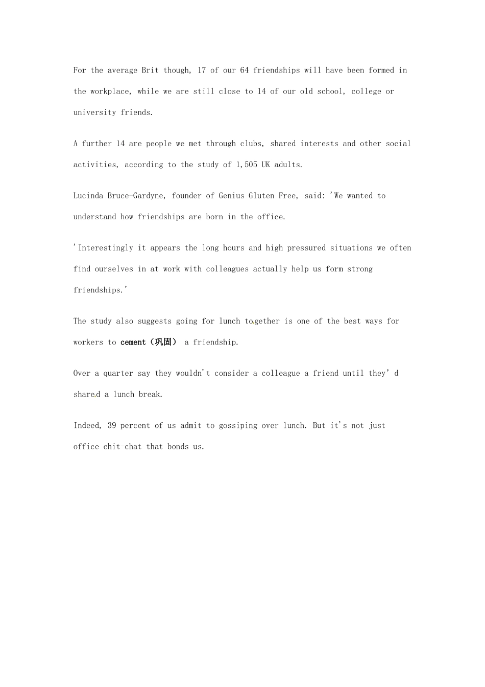 （每日一读）2014年高考英语8月考前突破 阅读理解能力 文化教育 我们在29岁时朋友最多素材_第2页