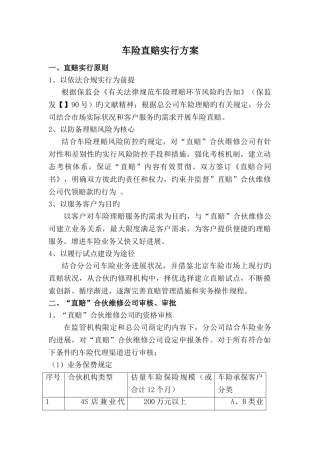 直赔管理方案