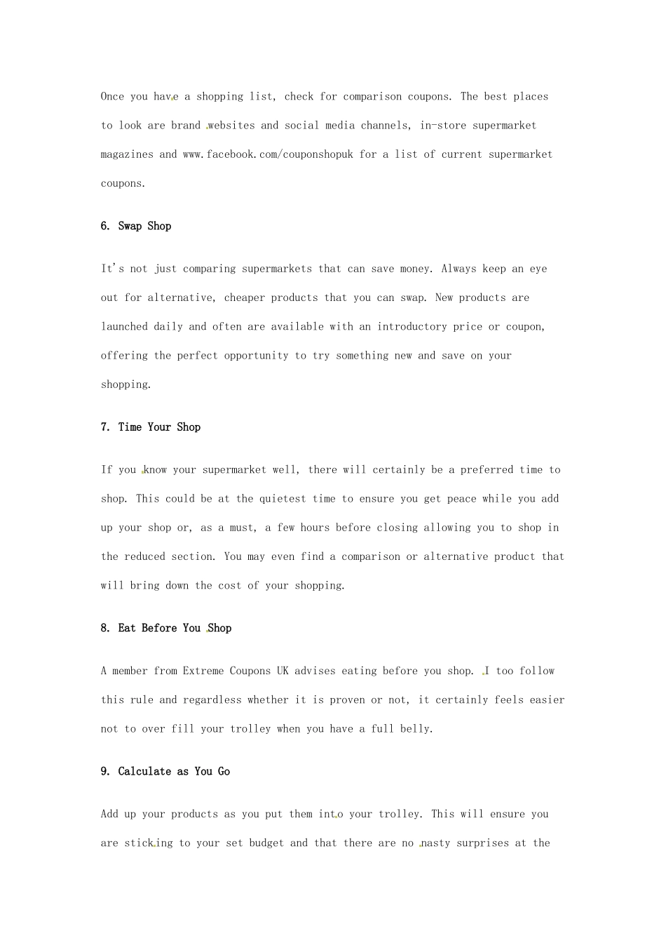 （每日一读）高考英语考前突破 阅读理解能力 文化教育 10个方法避免超市购物超支素材 _第3页