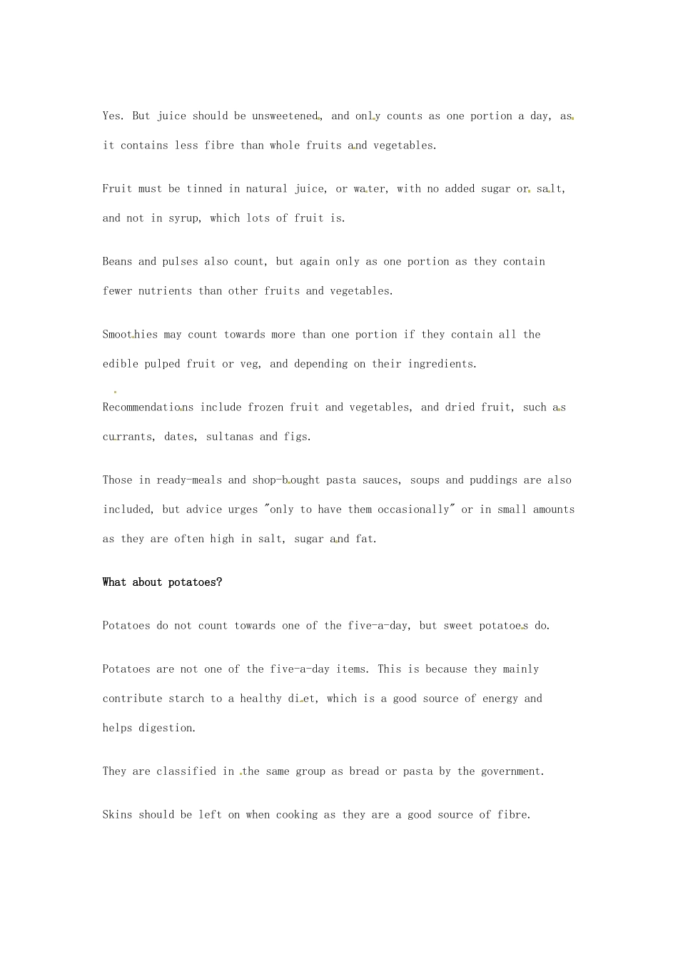 （每日一读）高考英语考前突破 阅读理解能力 文化教育 水果蔬菜与人体健康素材 _第2页