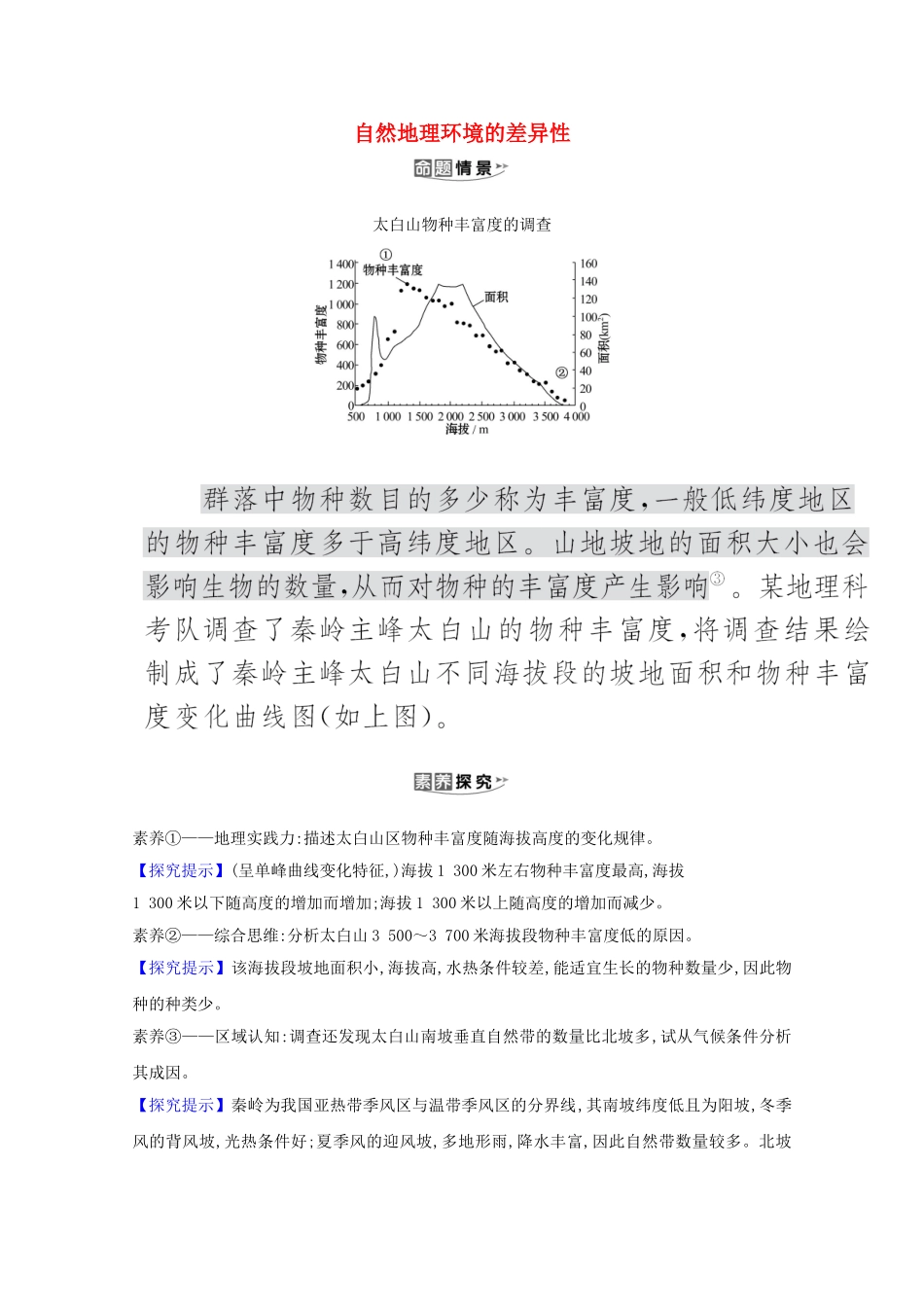 （江苏专用）高考地理一轮复习 第五章 自然地理环境的整体性与差异性 2 自然地理环境的差异性素材 新人教版-新人教版高三全册地理素材_第1页