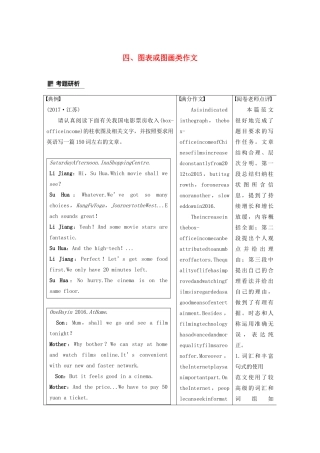 （江苏专版）高考英语大二轮复习 专题5 书面表达 第二节 分类突破训练 四 图表或图画类作文学案 牛津译林版-牛津版高三全册英语学案