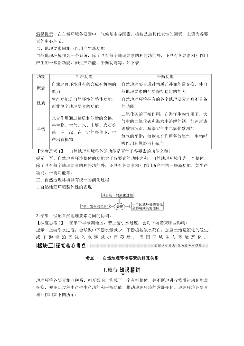 （江苏专用）高考地理一轮复习 第一部分 自然地理 第三单元 从圈层作用看地理环境内在规律 第16讲 自然地理环境的整体性学案 鲁教版-鲁教版高三全册地理学案_第2页