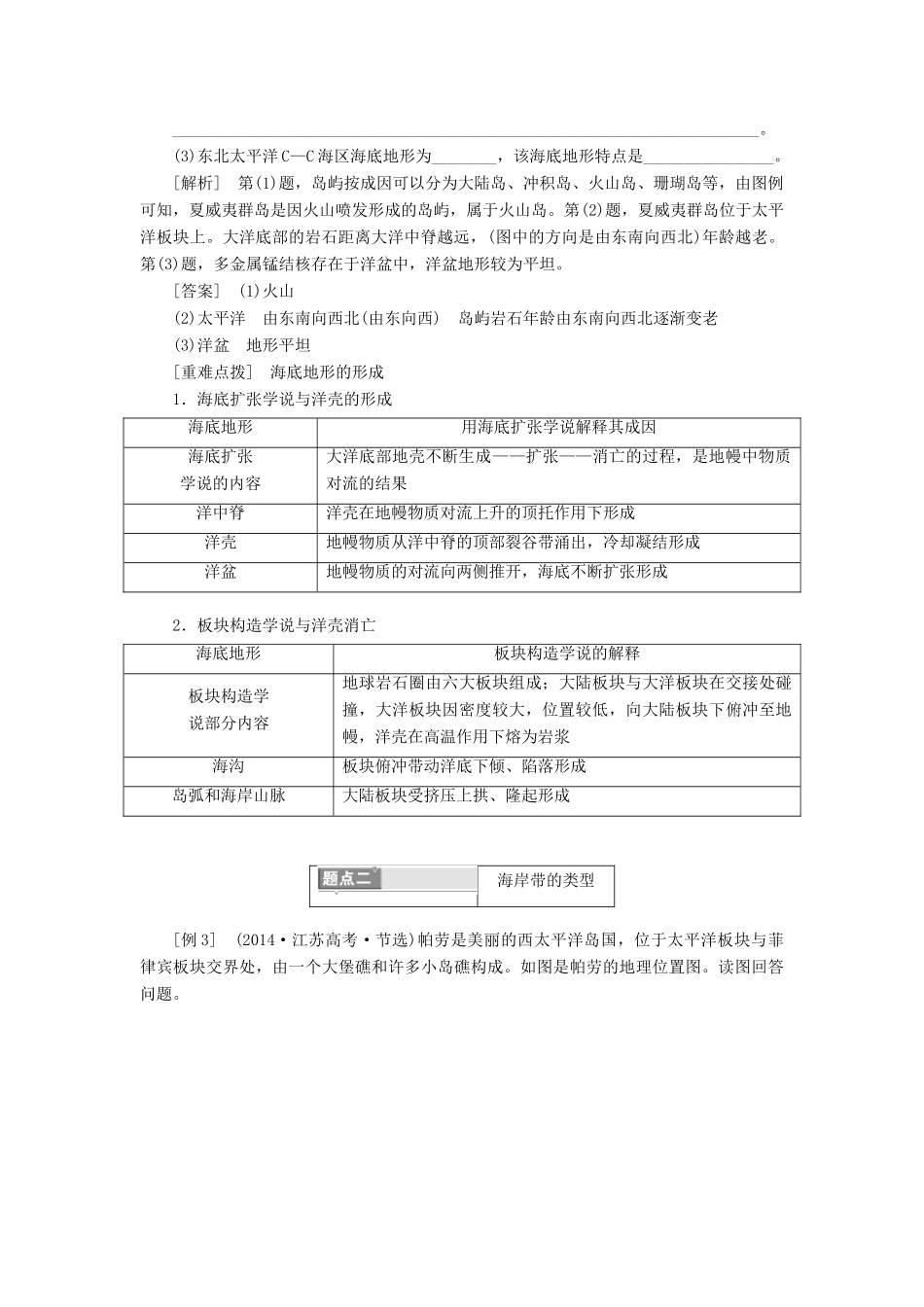 （江苏专用）版高考地理二轮复习 第三部分 完胜4个选考题 选修2 海洋地理讲义（含解析）-人教版高三选修2地理教案_第2页