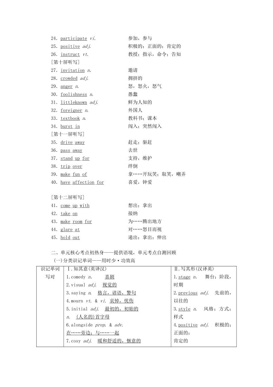 （江苏专用）高考英语一轮复习 Unit 1 Laughter is good for you学案（含解析）牛津译林版选修6-牛津版高三选修6英语学案_第3页