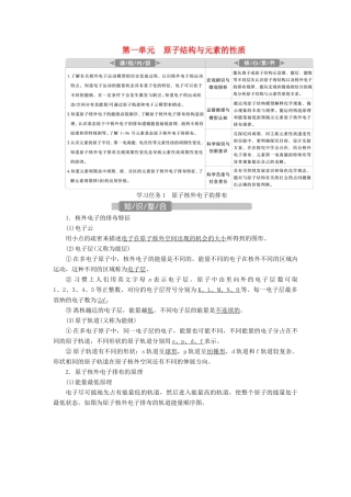 （江苏选考）新高考化学一轮复习 选修1 第一单元 原子结构与元素的性质教学案 苏教版-苏教版高三选修1化学教学案