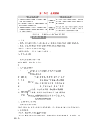 （江苏选考）新高考化学一轮复习 专题3 从矿物到基础材料 2 第二单元 金属材料教学案 苏教版-苏教版高三全册化学教学案