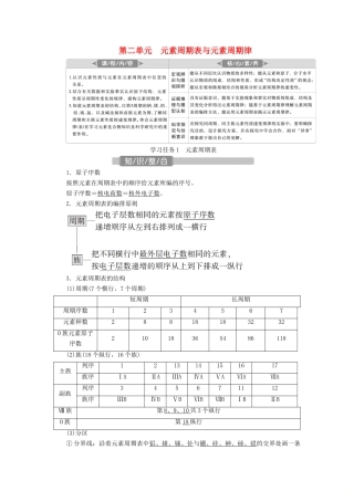 （江苏选考）新高考化学一轮复习 专题5 微观结构与物质的多样性 2 第二单元 元素周期表与元素周期律教学案 苏教版-苏教版高三全册化学教学案