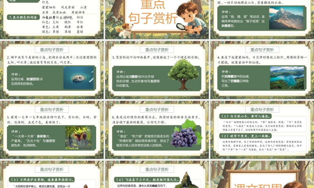 【25秋】统编版小学语文二年级上册-《第四单元复习》课件