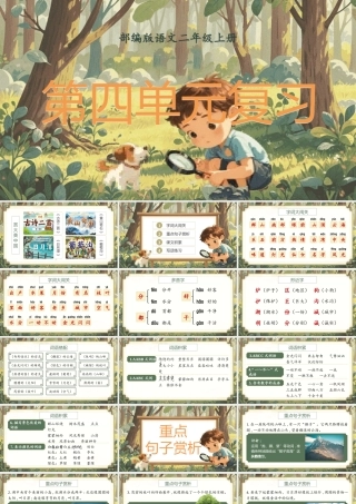 【25秋】统编版小学语文二年级上册-《第四单元复习》课件