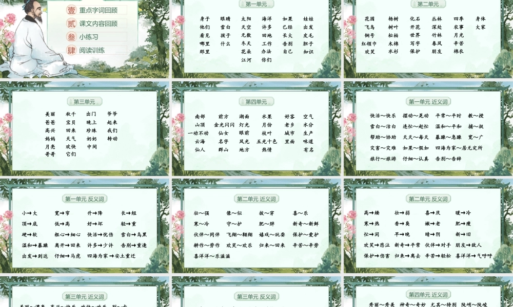 【25秋】统编版小学语文二年级上册-《期中复习》课件