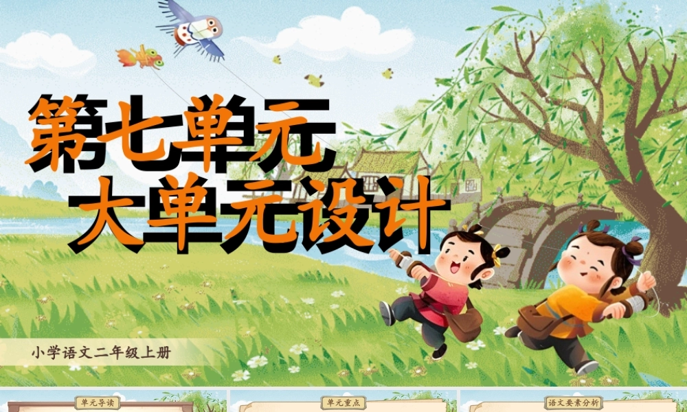 【25秋】统编版小学语文二年级上册-第七单元大单元设计《体会想象之美》课件