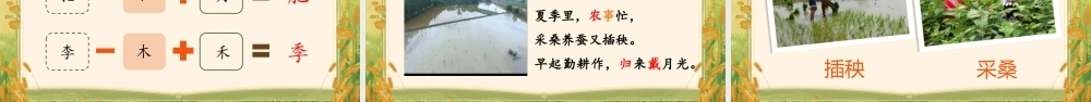 【25秋】统编版小学语文二年级上册-识字4.《田家四季歌》课件
