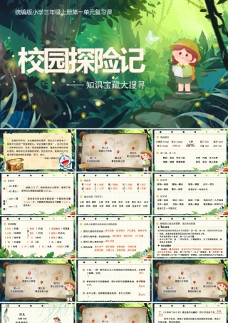 25秋统编版语文三年级上册第1单元《第一单元复习》  课件