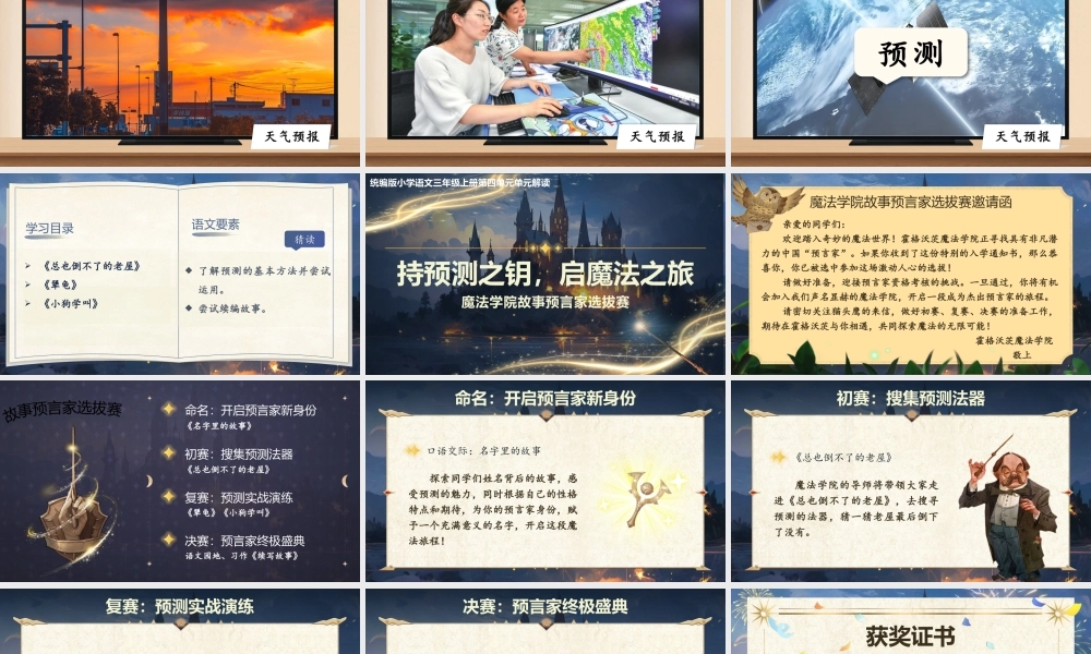 25秋统编版语文三年级上册第三单元《第三单元单元解读》  课件