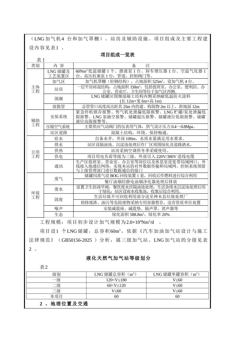 神木县胜利加油站新建液化天然气加气站项目环境影响评价报告_第2页