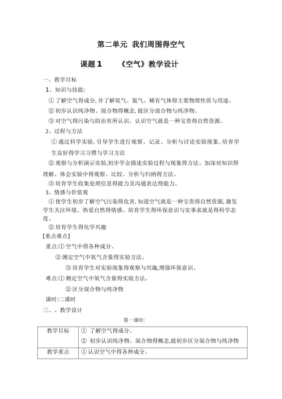 空气教学设计_第1页
