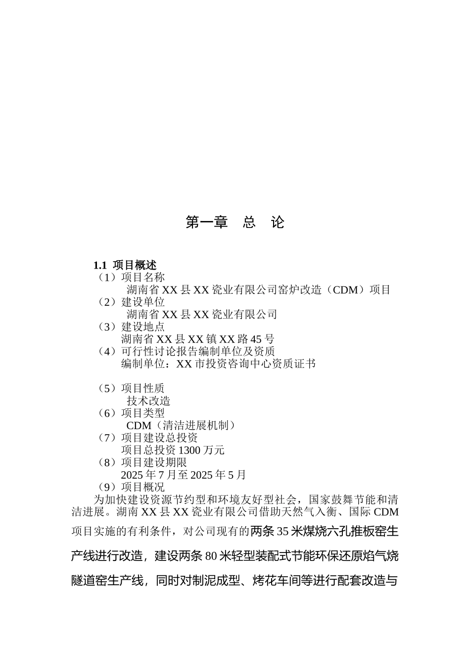 窑炉改造建设项目可行性研究报告_第3页