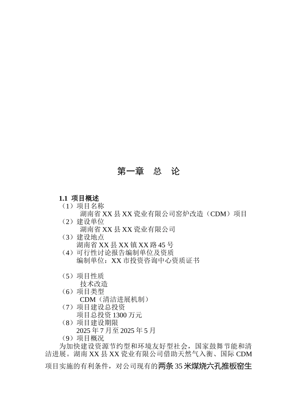 窑炉改造新建项目可行性研究报告_第3页
