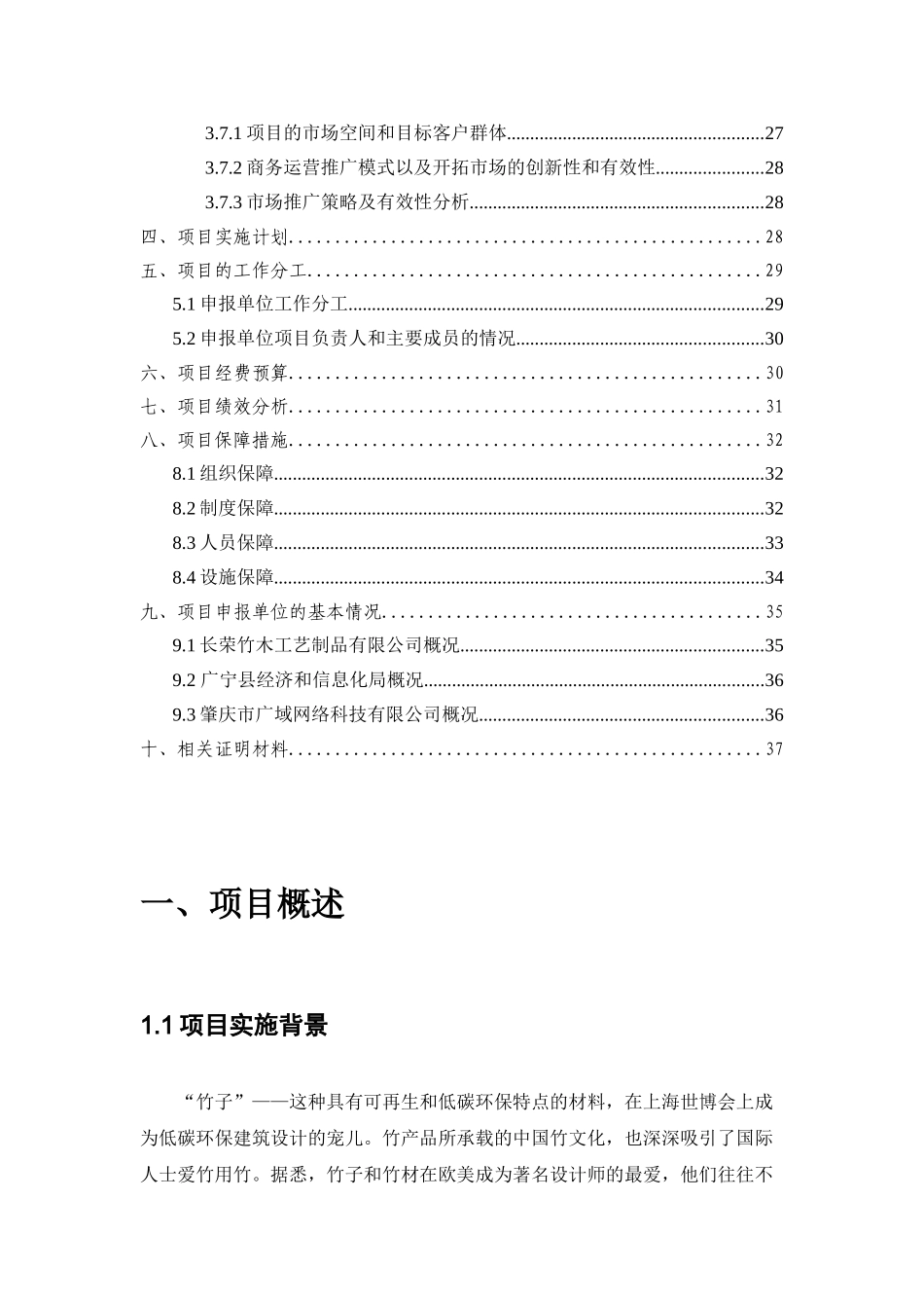 竹乡电子商务平台项目申请立项可行性研究报告_第3页