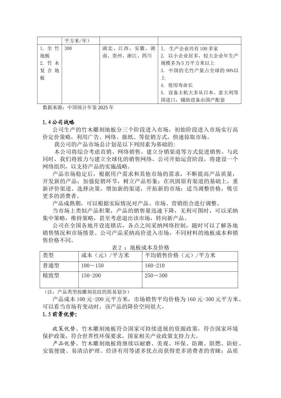 竹木地板雕刻加工项目商业计划书_第2页