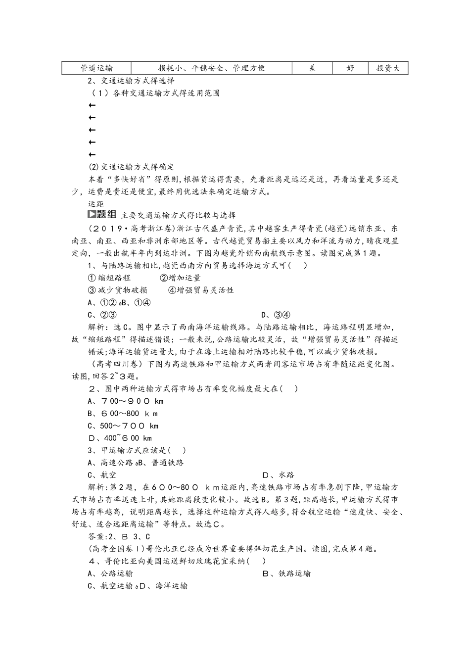 第1讲交通运输布局及其影响（教师用书）_第2页