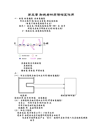 第三章 射线与物质的相互作用