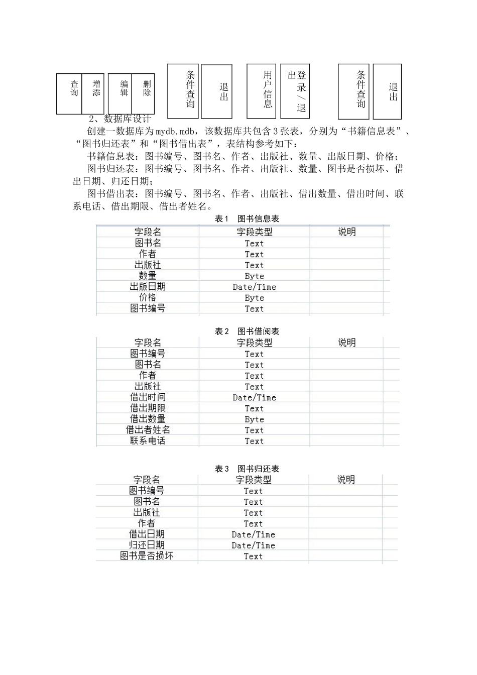 简易图书管理系统课程设计本科论文_第3页