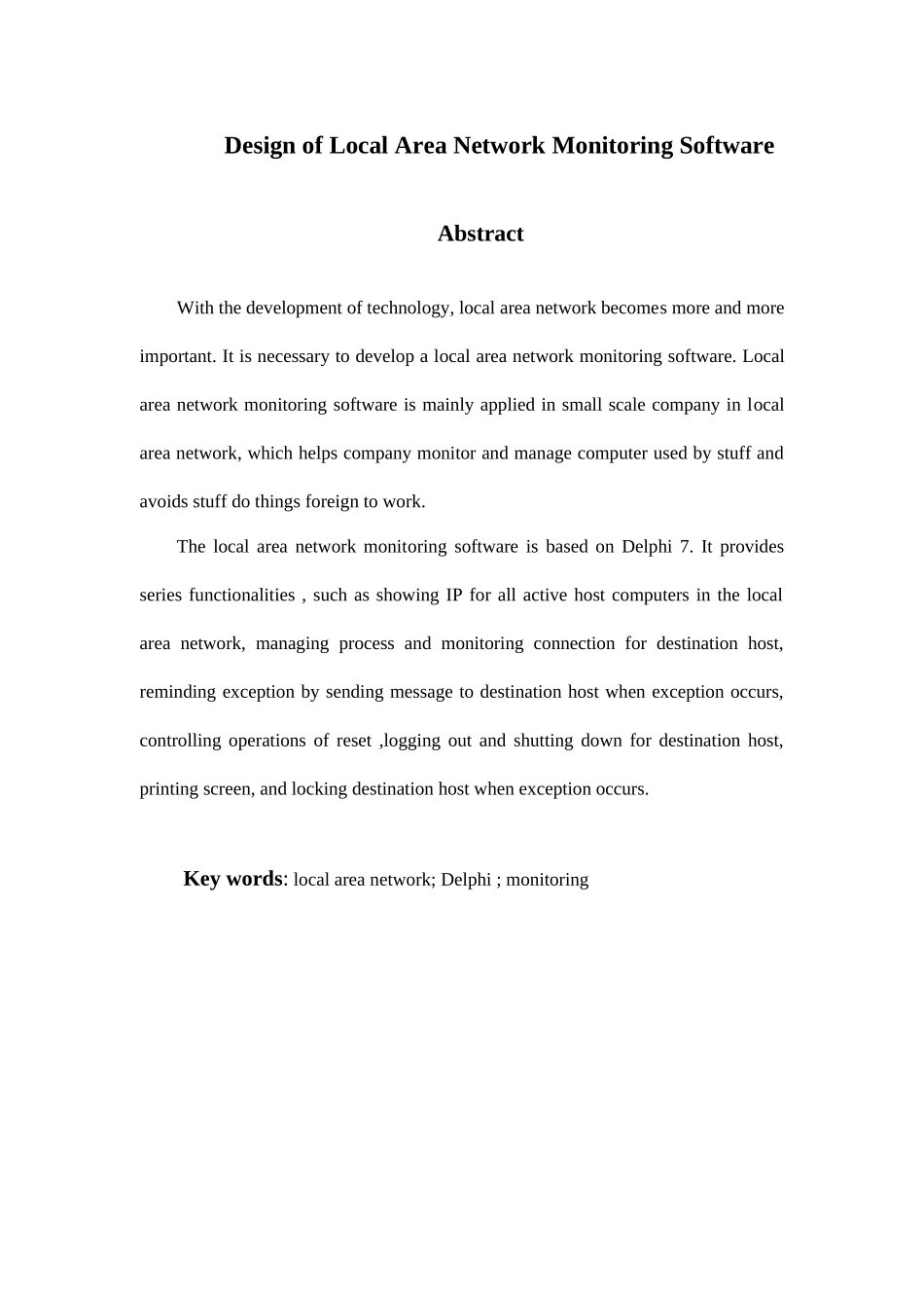 简析b公司局域网监控系统的设计—-毕业论文设计_第2页