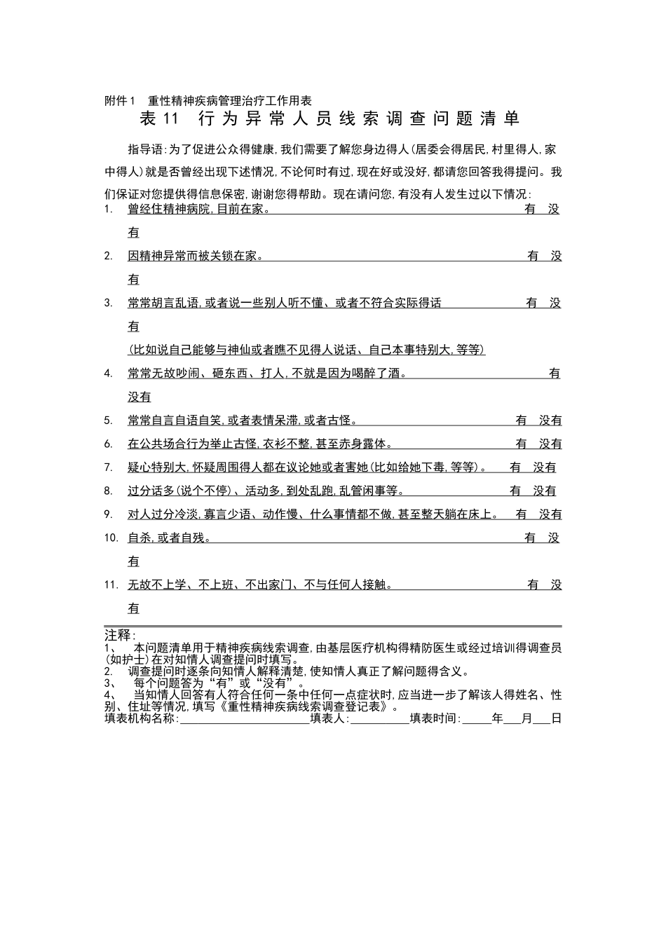 精神疾病常用表格_第2页