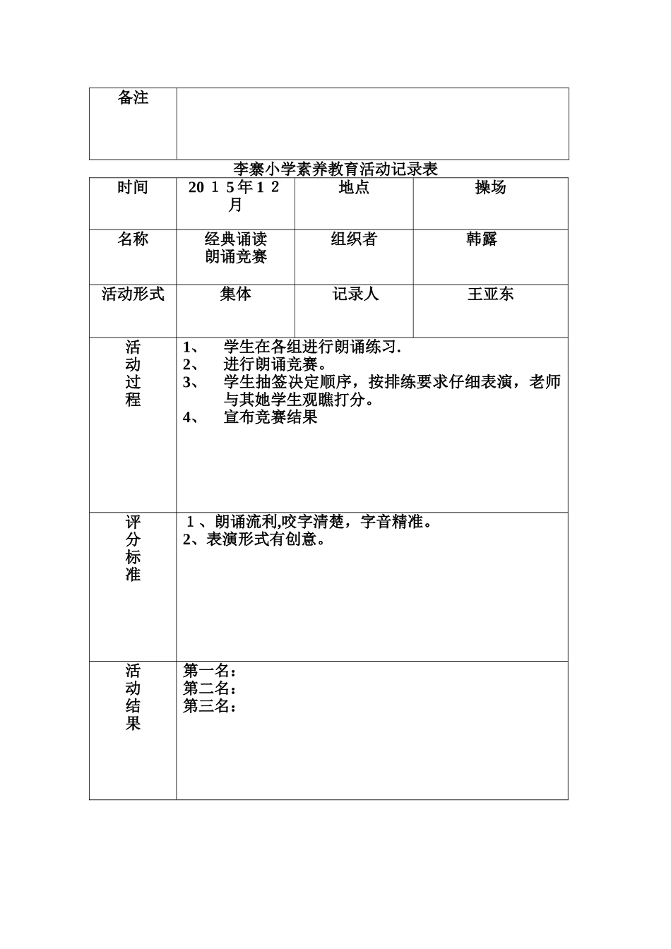 素质教育活动记录_第3页