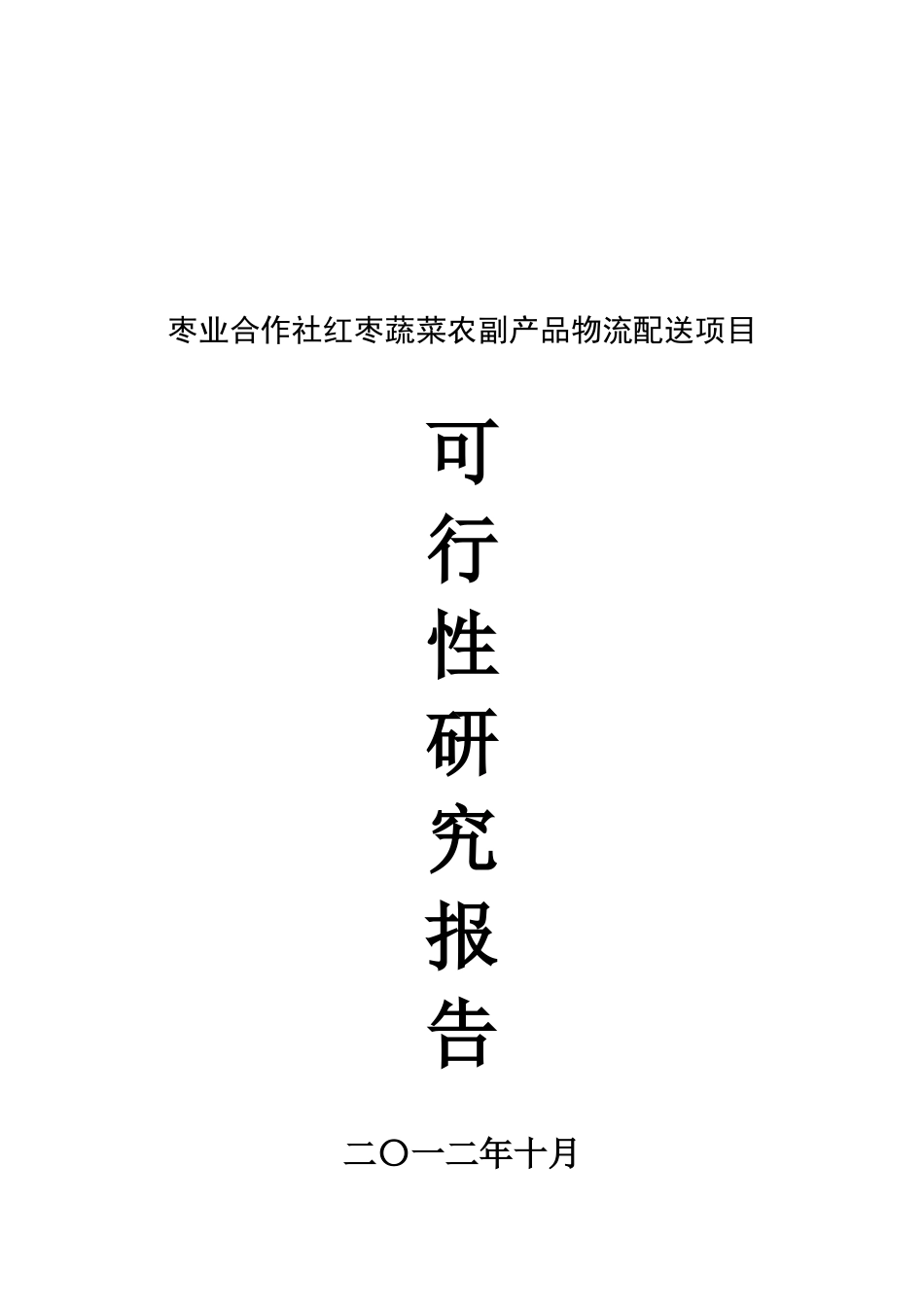 红枣蔬菜农副产品物流配送项目可行性研究报告_第2页