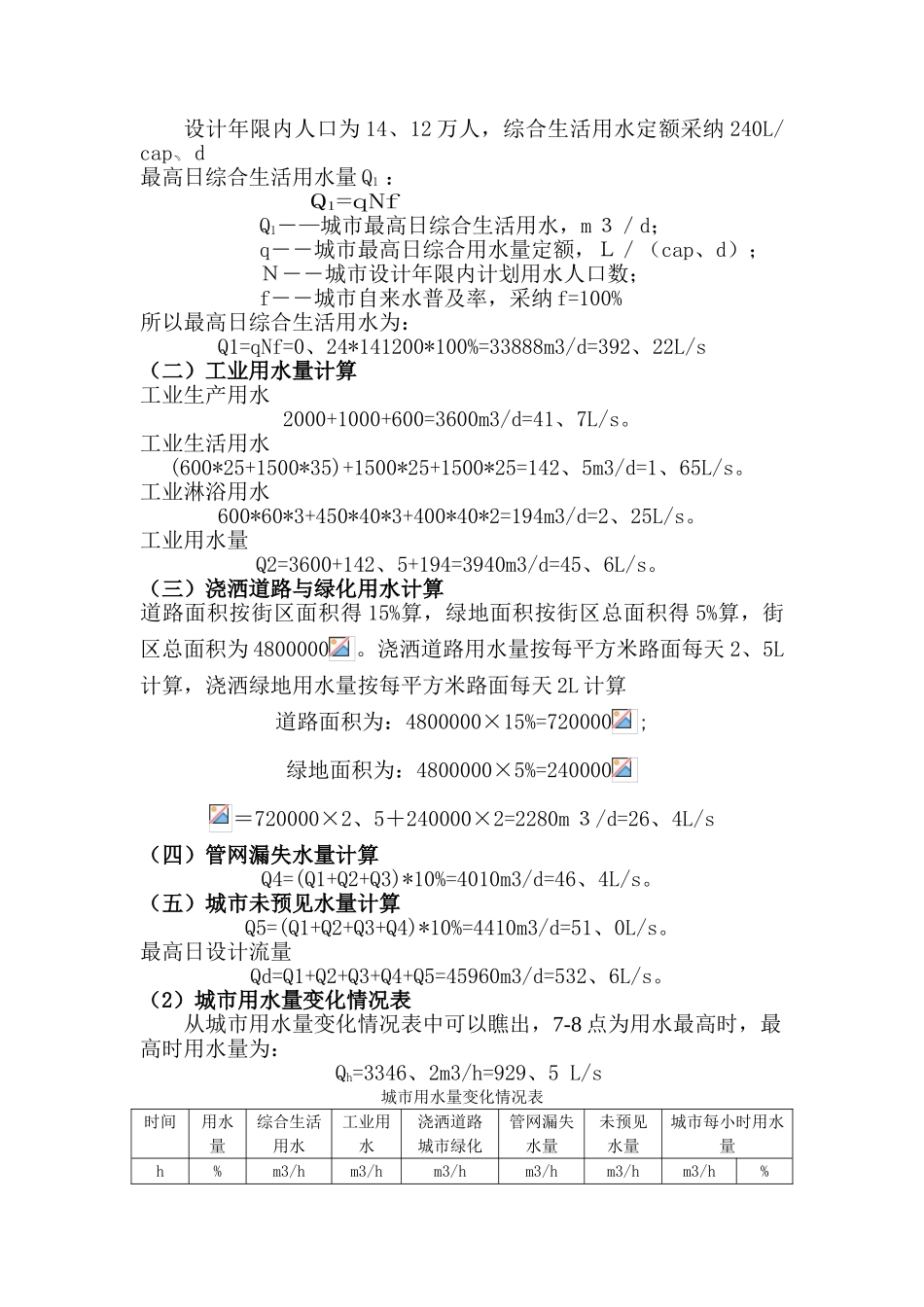 给水管网设计说明书_第2页