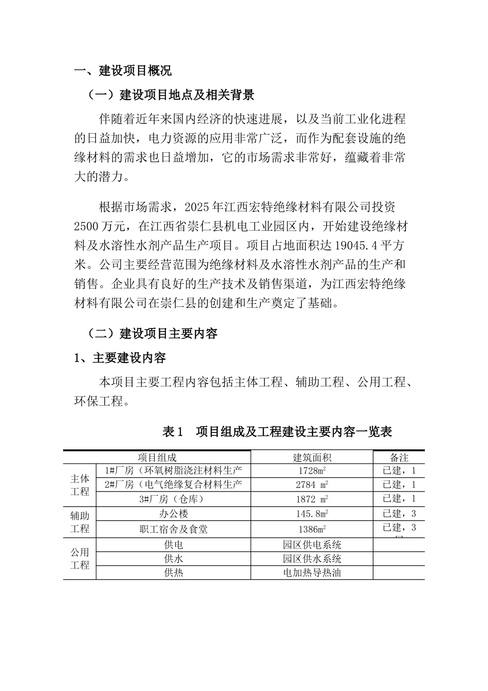 绝缘材料及水溶性水剂产品生产项目环境影响报告_第3页