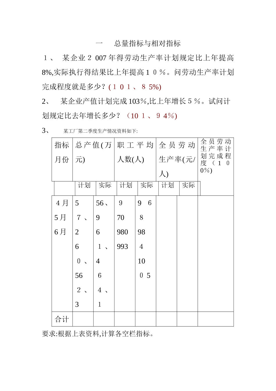 统计学练习题_第1页