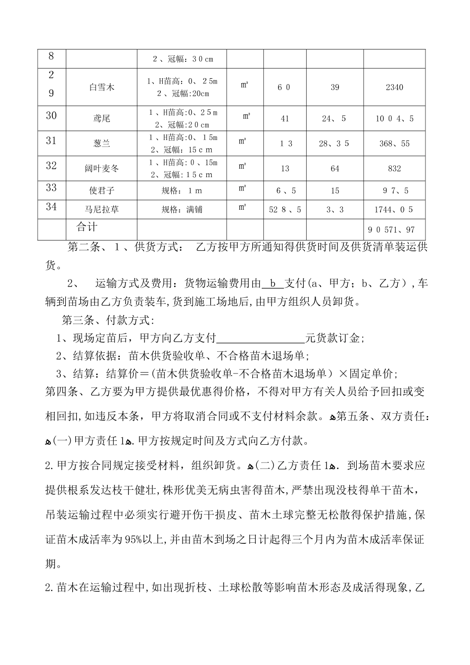 绿化材料采购合同_第3页