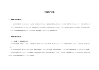 网络推广方案介绍