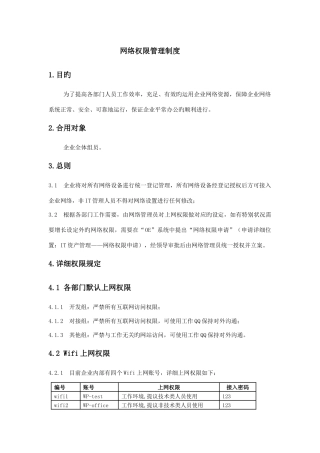 网络权限管理制度
