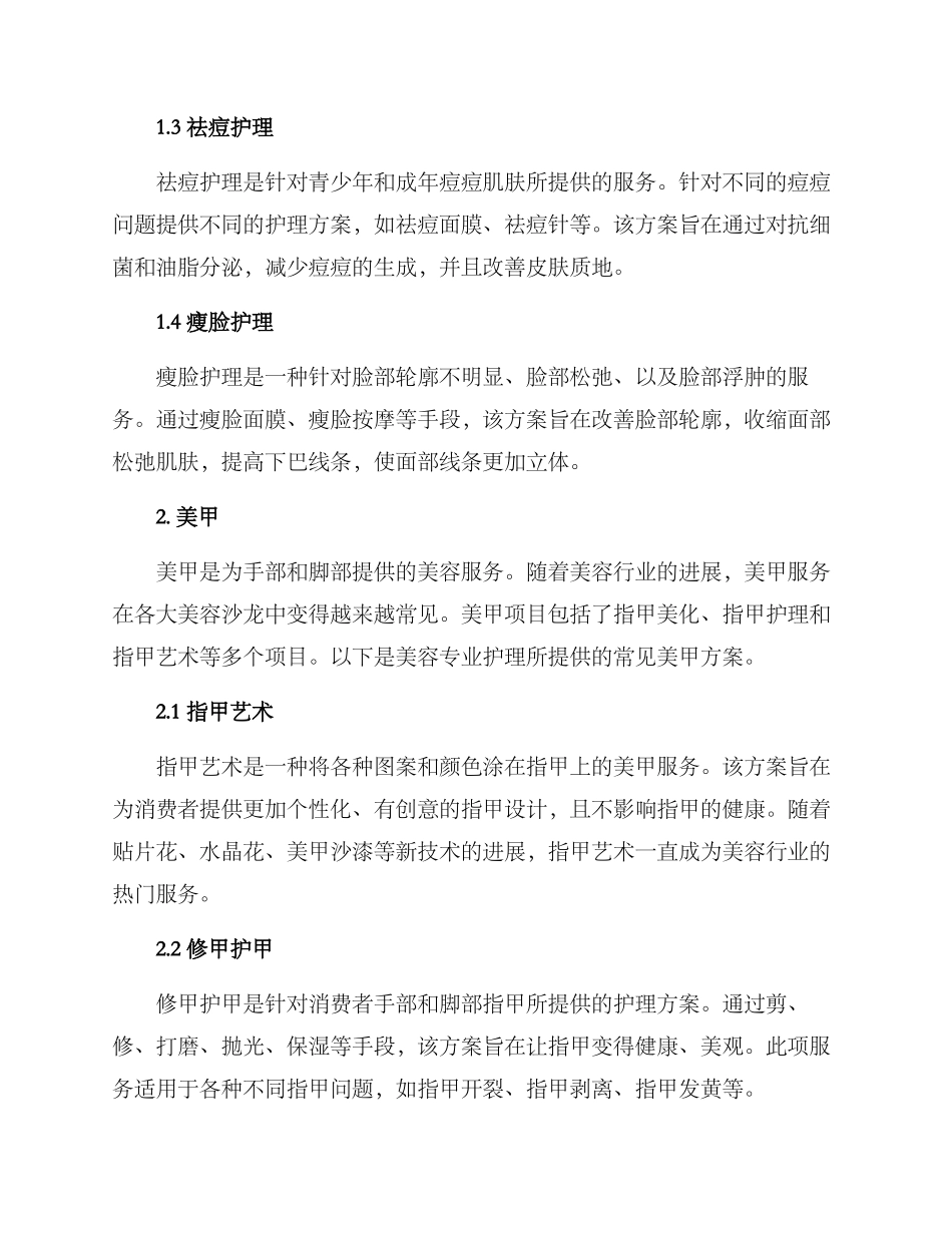 美容专业护理方案_第2页