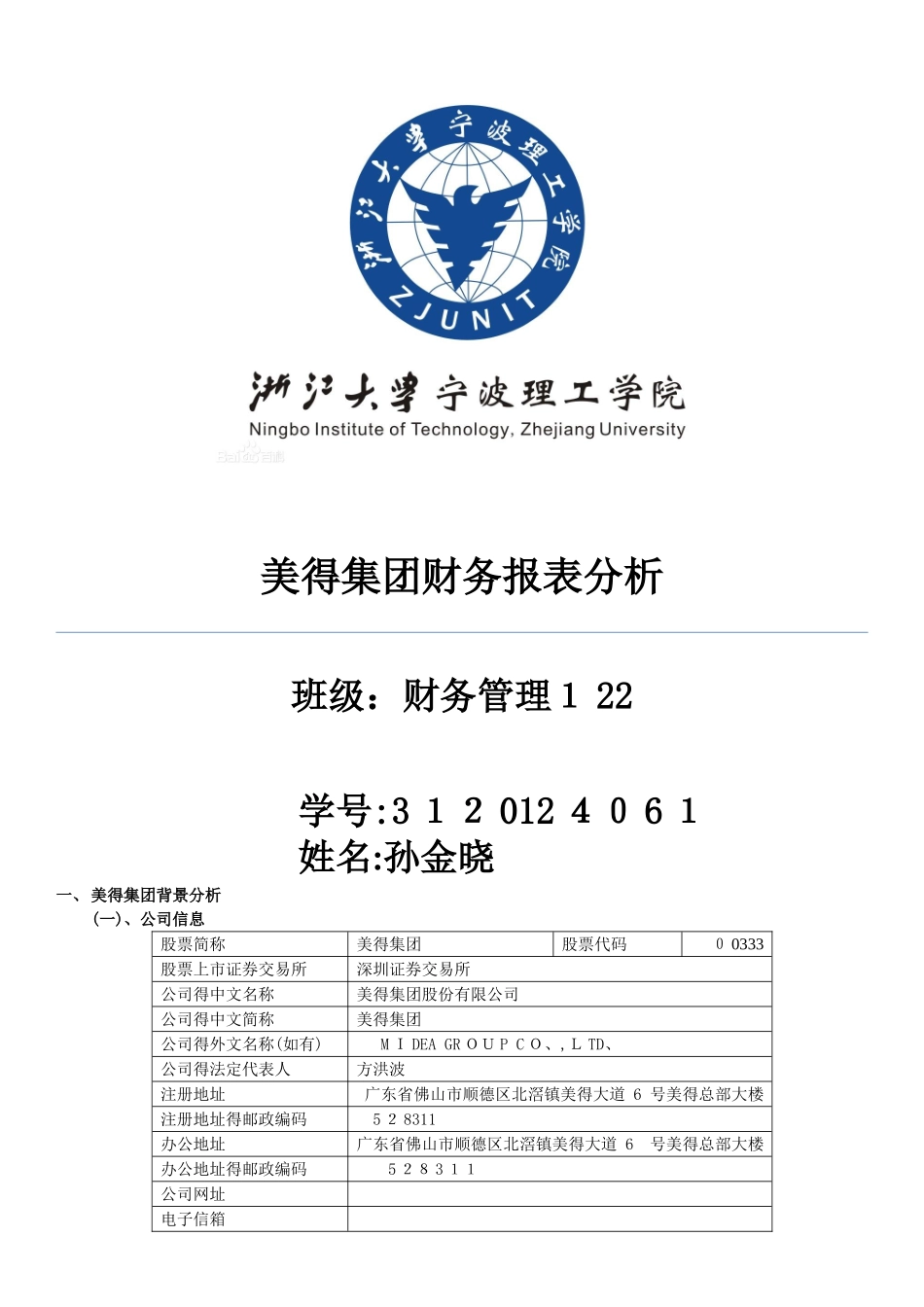 美的财务分析_第1页