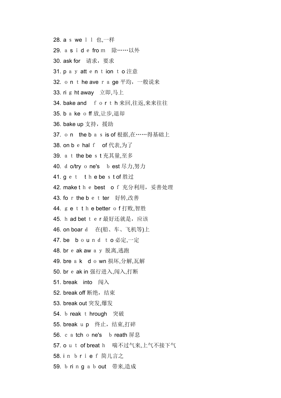 考研英语常考词组与固定搭配_第2页