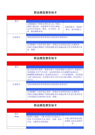 职业危害告知牌