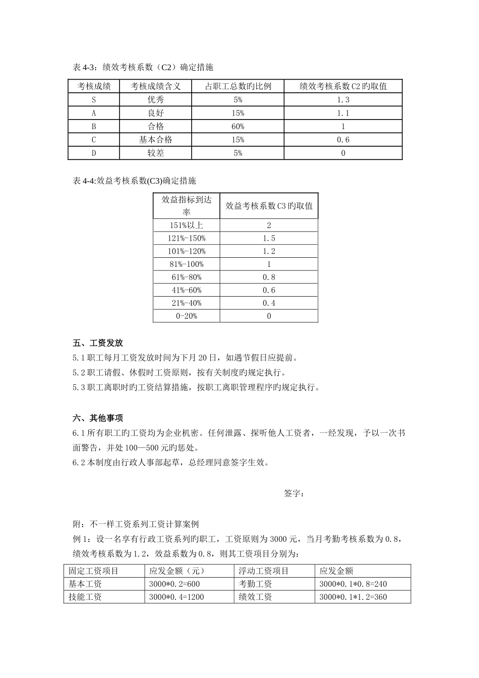 职工工资制度范本_第3页