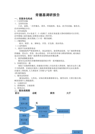 肯德基调研报告